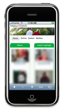 Mobiele site 50plusmatch.be